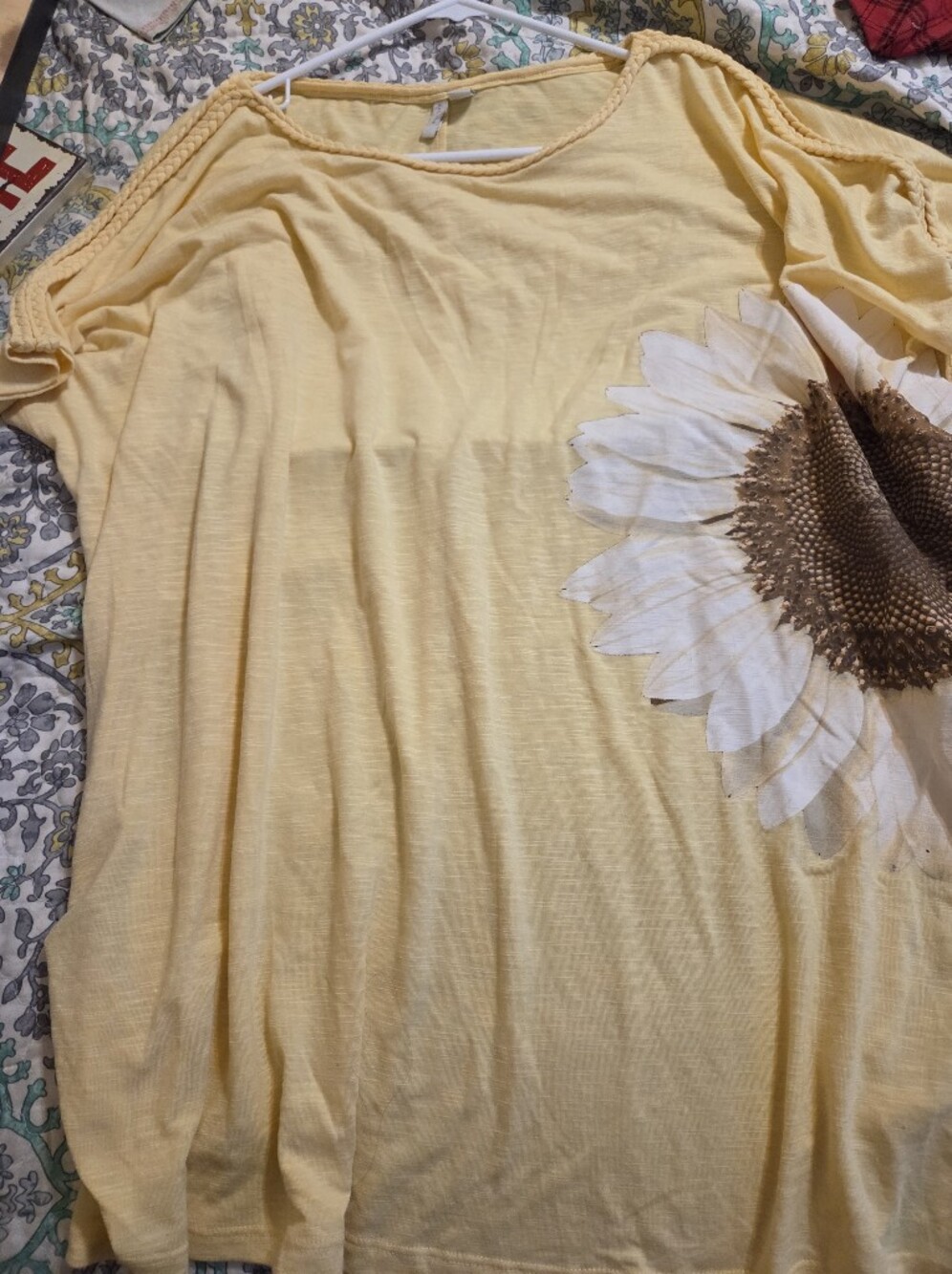 Women's Light Yellow Sunflower Print Tank Top Joei And I